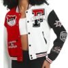 COZYPOIN Women's Varsity Jacket Cropped Letterman Jacket Lig...