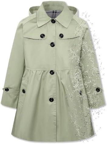 Betusline Girl's Rain Jackets Lightweight Waterproof Hooded ...