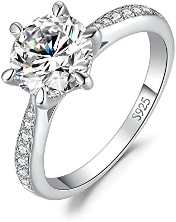JewelryPalace Classic 1ct 2ct 3ct Cubic Zirconia Solitaire E...