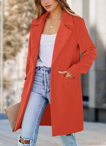 PRETTYGARDEN Women's 2025 Spring Fall Long Blazer Jackets Lo...