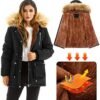 Garemcy Womens Winter Water-reprllent Coat Thicken Puffer Ja...