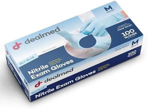 Dealmed Nitrile Exam Gloves - Powder-Free, Latex-Free, Dispo...
