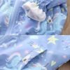 Girls Cartoon Unicorn Jackets Spring Zip Kids Hooded Flaming...