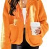 Nirovien Womens Fuzzy Fleece Jacket Button Down Sherpa Coats...