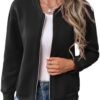 Women's Zip Up Sweatshirts Jackets Long Sleeve Bomber Jacket...