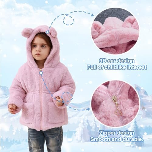 Kids Girls Winter Warm Coats Jacket Clothes Outwear Overcoat...