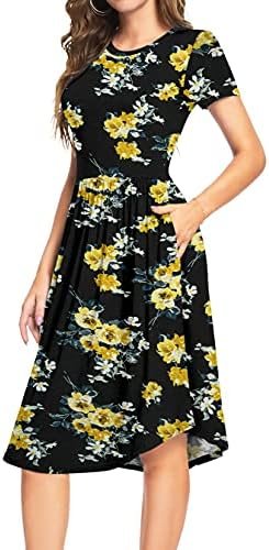 YUNDAI Womens Dress Mini Casual Loose Short Sleeve Polka Dot...