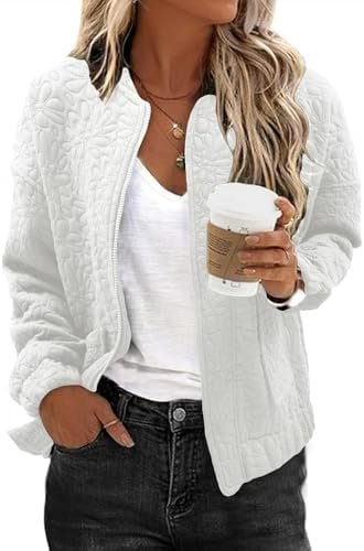 EVALESS Bomber Jackets for Women Spring Fashion 2025 Cute Ja...