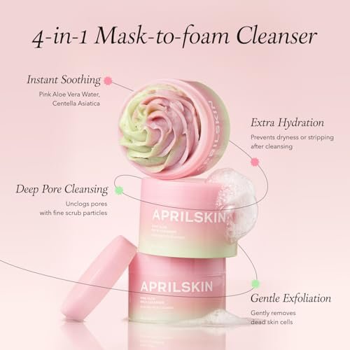 APRILSKIN Pink Aloe Facial Polish Cleanser with Vita Toner a...