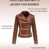 Bellivera Women's Faux Leather Casual Jacket 2025 Spring Tre...