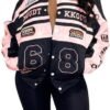 CALEBGAR Women Varsity Jacket Motorcycle Detachable Letter G...