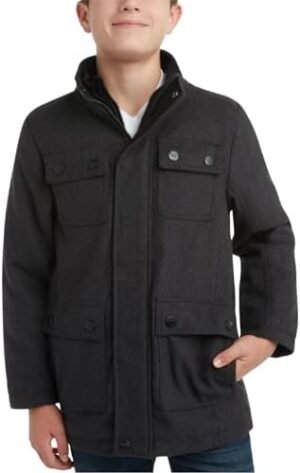 URBAN REPUBLIC Boys Wool Dress Coat - Warm Stylish Winter URBAN REPUBLIC Boys Wool Dress Coat - Warm Stylish Winter Ja...