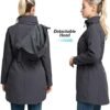 33,000ft Women's Waterproof Softshell Long Rain Jacket with ...