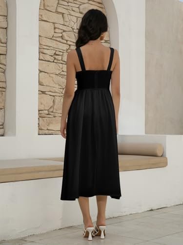 Women's Floral Corset Dress 2025 Summer Sleeveless A Line Bu...