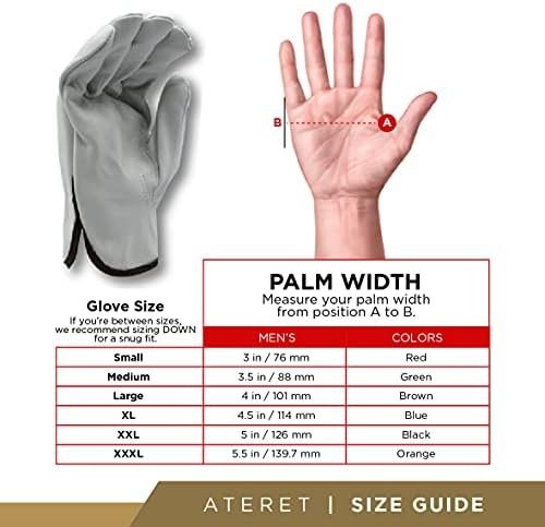 Heavy Duty Durable Cowhide Leather Driver Work Gloves for Tr...