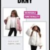 DKNY Girls' Reversible Puffer Jacket - Quilted Bubble to She...