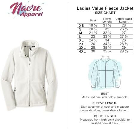 NACRE APPAREL Custom Embroidered Midweight Fleece Jacket for...