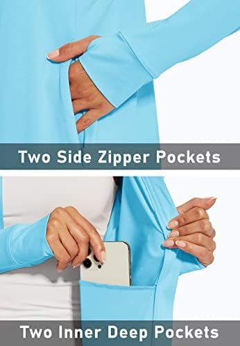 MAGCOMSEN Women's UPF 50+ Lightweight Athletic Jacket Sun Pr...