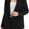 Womens Casual Blazers Long Sleeve Open Front Suit Wrap-Belte...
