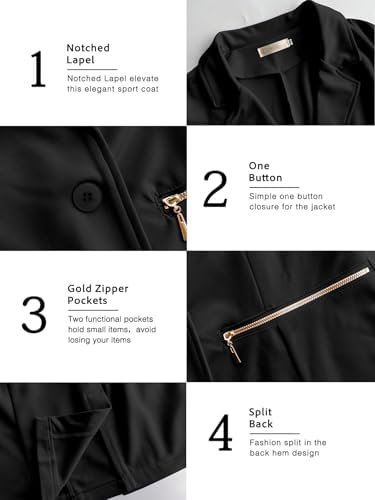 Genhoo Women's Long Sleeve Blazer Open Front Cardigan Jacket...