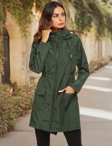 Lomon Women Waterproof Lightweight Rain Jacket Active Outdoo...