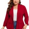 ShopWonder Women's Plus Size Casual Blazers Open Front Work ...
