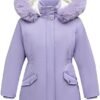 Girl's Long Coat Waterproof Winter Kids Outerwear Warm Parka...