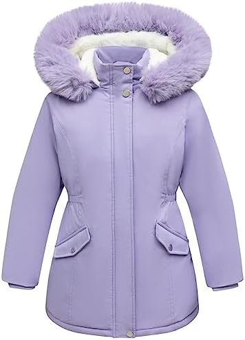 Girl's Long Coat Waterproof Winter Kids Outerwear Warm Parka...