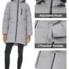 Orolay Women's Stylish Down Hooded Jacket with Two-Way Zippe...