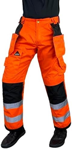 Notus Men's Work Safety Pants High Visibility Cordura Knee R...