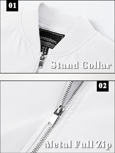 TACVASEN Men's Bomber Jacket Lightweight Casual Spring Fall ...