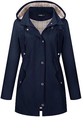 LOMON Women Waterproof Outdoor Hiking Raincoat Women Lined R...