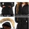 FARVALUE Women's Winter Coat Hooded Warm Fleece Parka Jacket...