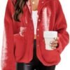 Nirovien Womens Fuzzy Fleece Jacket Button Down Sherpa Coats...