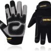 Mens Work Gloves,Synthetic Leather Utility Mechanic Working ...