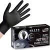 Disposable Black Nitrile Exam Gloves, Latex Free Gloves for ...