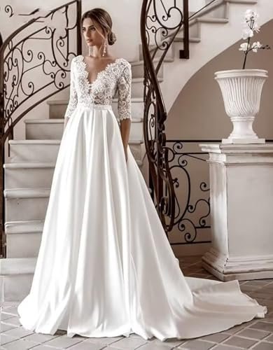 Wedding Dresses for Bride 2024 Lace Mermaid Sleeveless Beach...