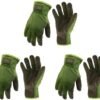 HANDLANDY Men Leather Gardening Gloves, Utility Work Gloves ...