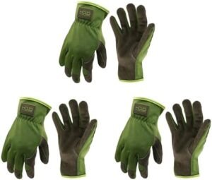 HANDLANDY Men Leather Gardening Gloves, Utility Work Gloves ... HANDLANDY Men Leather Gardening Gloves, Utility Work Gloves ...