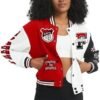 COZYPOIN Women's Varsity Jacket Cropped Letterman Jacket Lig...