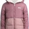 DKNY Girls' Reversible Puffer Jacket - Quilted Bubble to She...