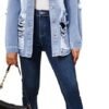 sexycherry Denim Jacket for Women Long Sleeve Classic Trucke...