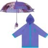 Disney Girls Kids Umbrella and Slicker, Frozen Elsa and Anna...