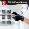 Schneider Nitrile Exam Gloves, Black Latex Free Powder Free ...