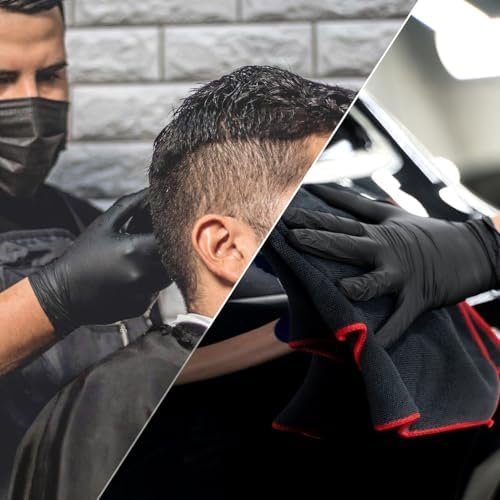 Schneider Nitrile Exam Gloves, Black Latex Free Powder Free ...