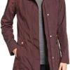 Cole Haan Women's Packable Hooded Rain Jacket with Bow