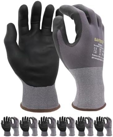 Work Gloves MicroFoam Nitrile Coated 6-12 Pairs Seamless Kni...