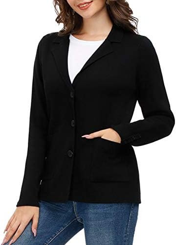 Women's Long Sleeve Casual Blazer Work Office Bussiness Jack...