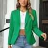 Womens Casual Blazers Long Sleeve Lapel Button Slim Work Off...