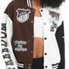 COZYPOIN Women's Varsity Jacket Cropped Letterman Jacket Lig...